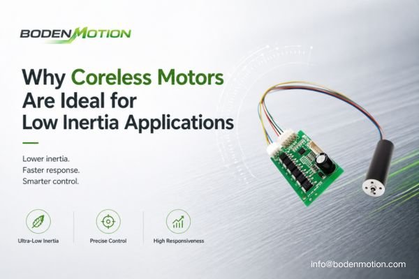 Coreless motor for low inertia applications with BODENMOTION engineering cover design