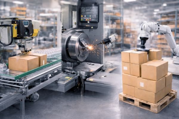 Industrial automation applications using DC motor solutions for packaging machining and robotic handling