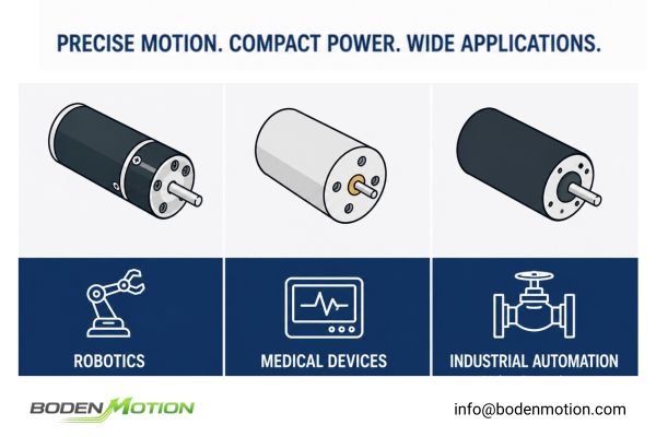 montage of different applications: pump, robot arm, automated valve