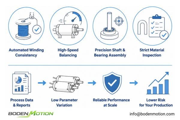Precision automated motor winding and balancing production line