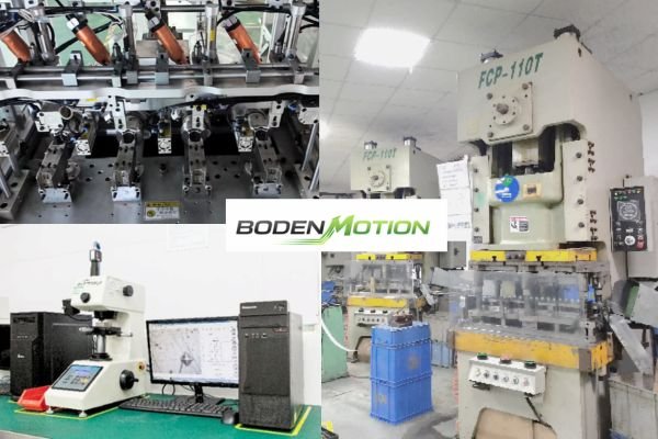 Motor component stamping equipment and hardness testing system