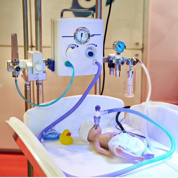 Compact BLDC motor used in ventilator respiratory support system for precision airflow control