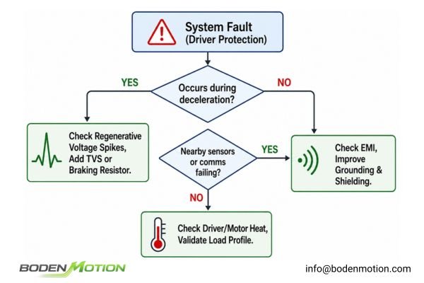 Troubleshooting 48V Motor System Failures OEM troubleshooting flowchart for diagnosing 48V motor system failures
