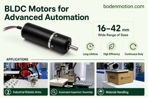 BODENMOTION brushless DC motors used in an AGV wheel drive system