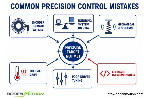 A troubleshooting flowchart for diagnosing precision control system performance issues