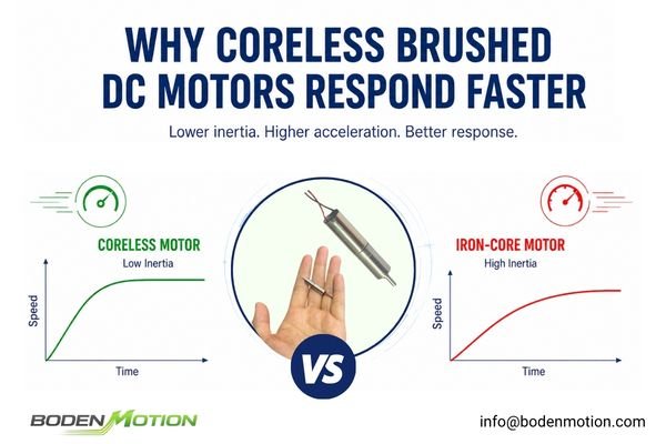 Coreless brushed DC motor response speed comparison for OEM motion applications