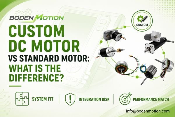 Custom DC motor vs standard motor comparison for OEM motion system selection