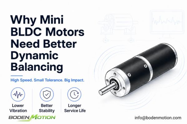 Mini BLDC motor dynamic balancing for lower vibration, better stability, and longer service life
