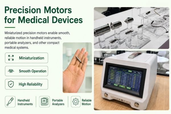 A precision coreless motor used in a handheld surgical instrument