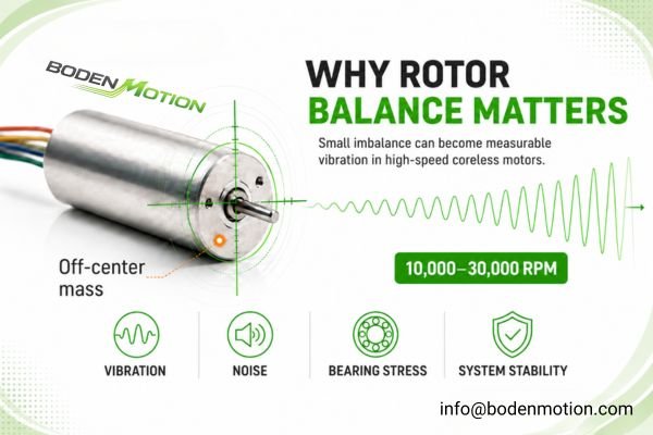 A precision-balanced rotor for a coreless DC motor