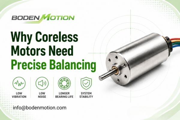 Why coreless motors need precise balancing for low vibration, low noise, bearing life, and stable system performance in OEM applications