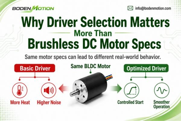 Brushless DC motor driver selection matters more than motor specs for real-world performance