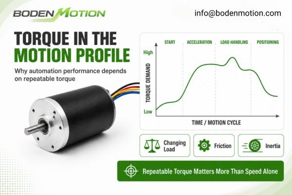 A high torque BLDC motor integrated into a robotic arm joint for an automation system
