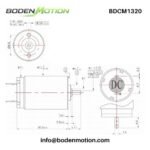 BDCM1320 coreless brushed DC motor dimensional drawing