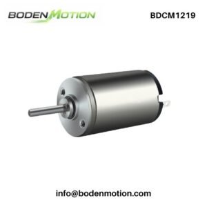 BDCM1219 coreless brushed DC motor with compact cylindrical body and output shaft for OEM miniature drive systems