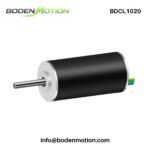 BDCL1020 coreless brushless DC motor with compact cylindrical body, output shaft, and rear wires for OEM high-speed drive systems