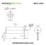 BDCL1336 coreless brushless DC motor dimension drawing