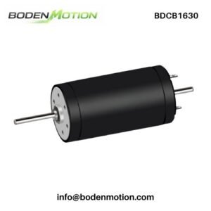 BDCB1630 coreless graphite brushed DC motor with cylindrical housing, output shaft, and rear terminals for OEM drive systems