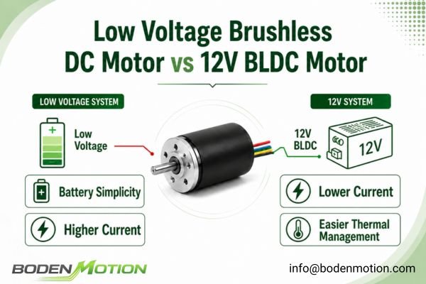 Low voltage brushless DC motor compared with a 12V BLDC motor for battery-powered OEM applications