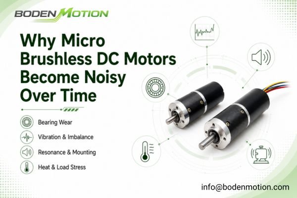 Micro brushless DC motors and long-term noise analysis