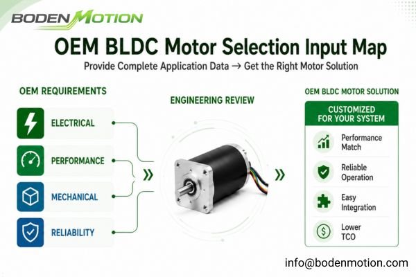 An OEM engineer's checklist for BLDC motor selection and customization