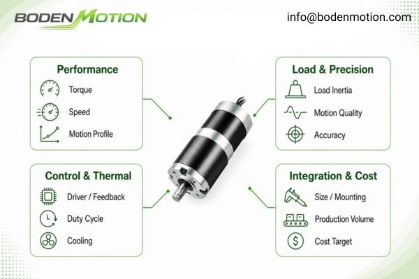 An engineer reviewing an OEM application checklist for motor selection