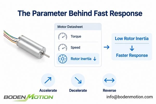 Coreless Motor for Rapid Acceleration A coreless DC motor accelerating a lightweight mechanism with blur effects to show speed.
