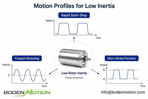 Applications for Low-Inertia Coreless Motors A collage of applications benefiting from low-inertia motors: a robotic arm, a medical pipetting device, and an optical scanner.
