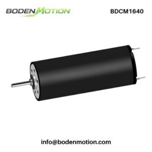 BDCM1640 coreless brushed DC motor with extended cylindrical body and output shaft for OEM motion systems